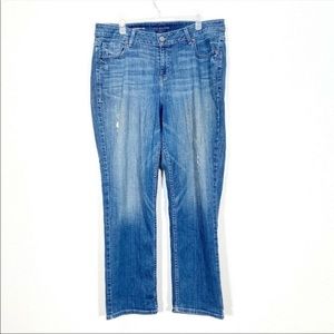 Lane Bryant Distressed Straight Leg Jeans